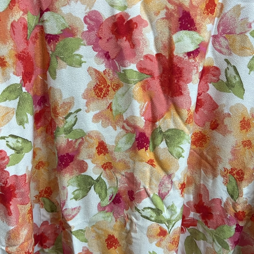 White Birch size 1X blouse pink NWOT floral - Picture 6 of 6